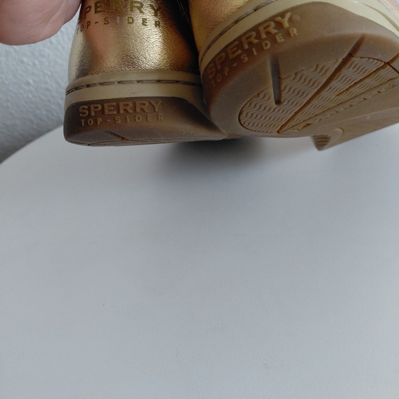 SOLD SOLD SOLD Linen Eyelet Gold/Tan Boat Shoes - Picture 13 of 15